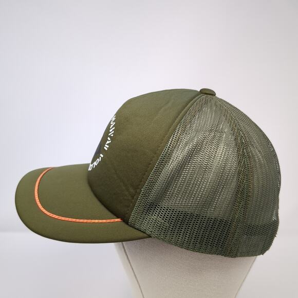 Volcom Hawaii Snapback Trucker Hat Green One Size Adjustable Embroidered Genuine - Picture 3 of 9